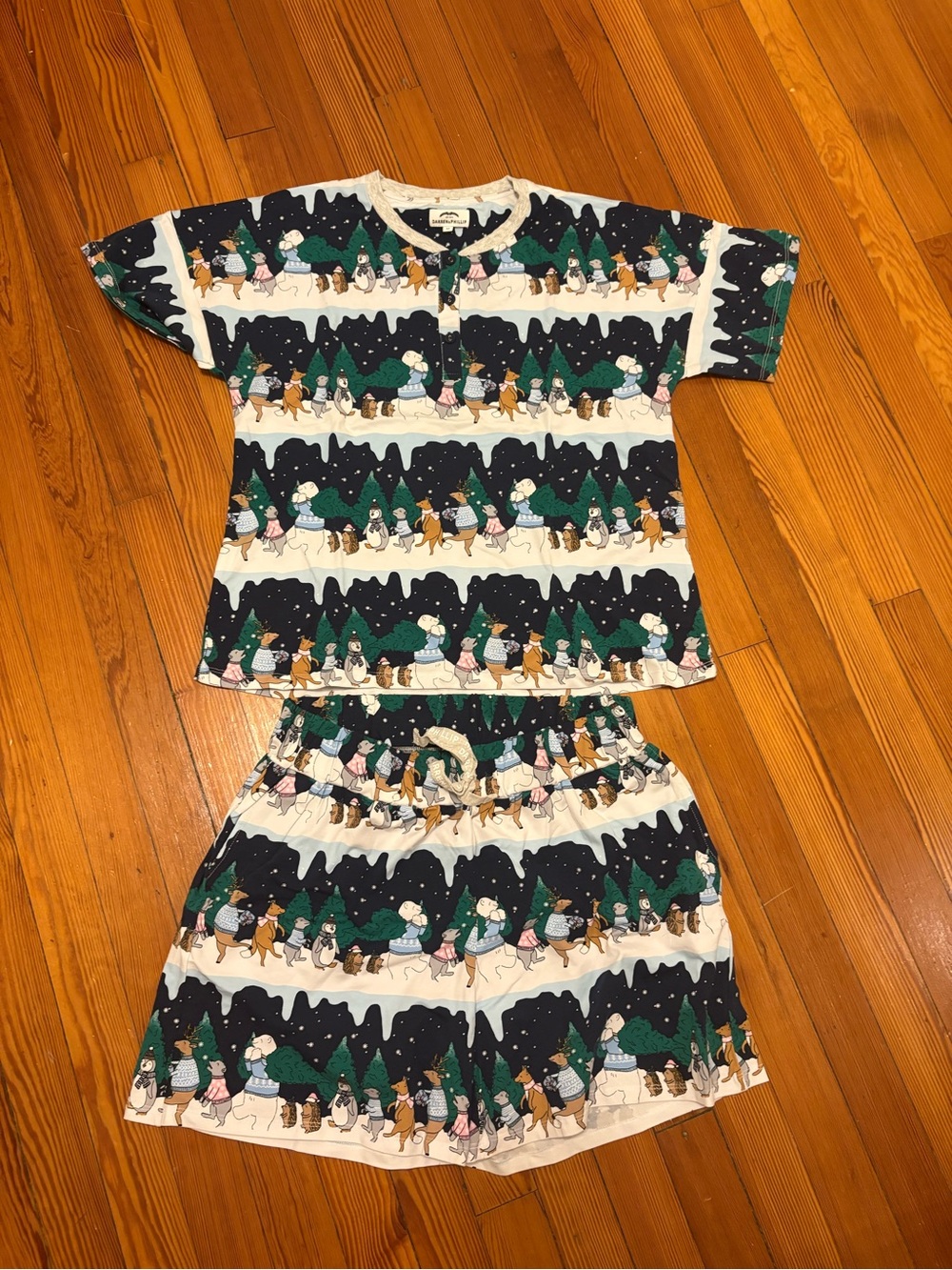 Darren & Phillip Holiday Winter Animal Print Pajama Set in Bag - NEVER WORN